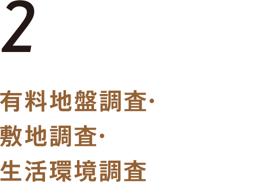 有料地盤調査・敷地調査・生活環境調査